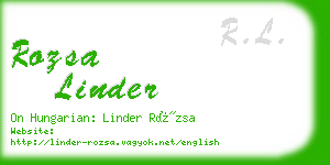 rozsa linder business card